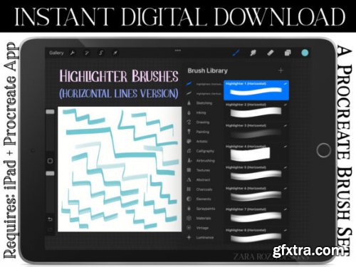 Procreate Highlighter Marker Brush Set