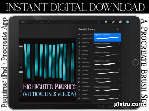 Procreate Highlighter Marker Brush Set