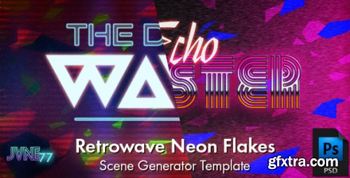 Retrowave NEON Flakes Scene Generator