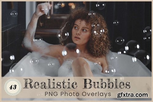 CreativeMarket - Realistic Bubble Photoshop Overlay 7170417