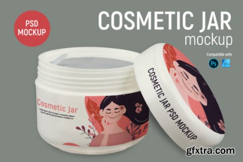 Cosmetic Jar Mockup