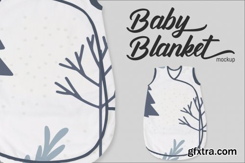 CreativeMarket - Mockup Baby Blanket 7170785