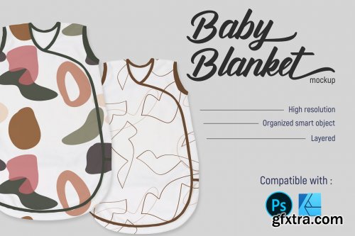 CreativeMarket - Mockup Baby Blanket 7170785