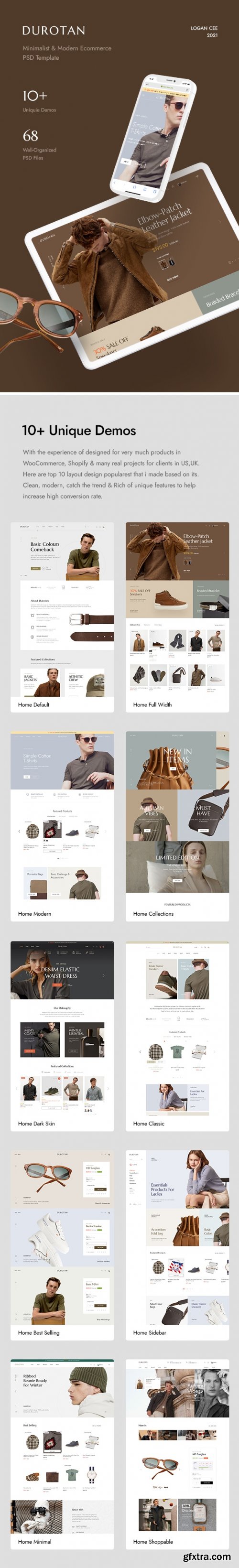 Durotan - Minimalist eCommerce PSD Template