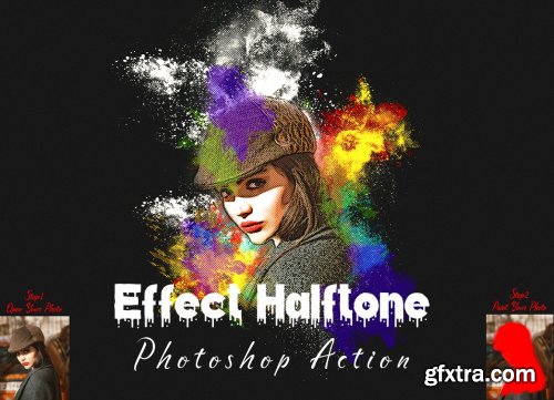 CreativeMarket - Effect Halftone Photoshop Action 7175898