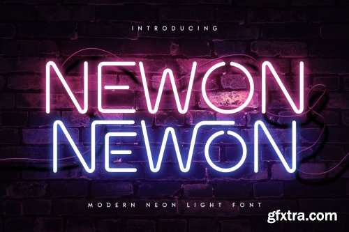 Newon - Modern Neon Light Font