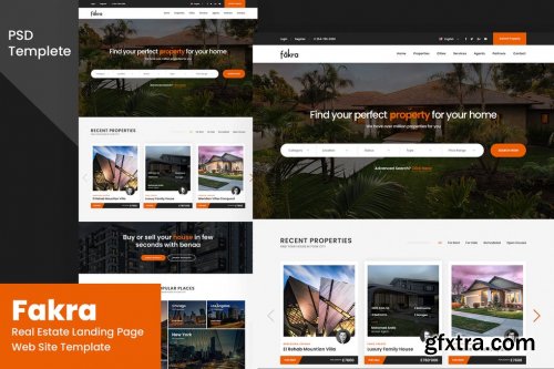 Fakra - Real Estate Landing Page Website Template