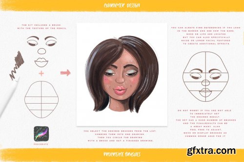 CreativeMarket - Faces & Emotions Procreate Brush 4489755