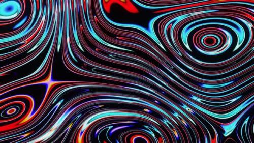 Videohive - Abstract Pulsating Background of Bright Neon Rings 02 - 37462997 - 37462997