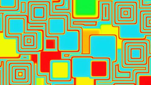 Videohive - Pulsating Resizing Multicolored Squares VJ Loop 02 - 37462998 - 37462998