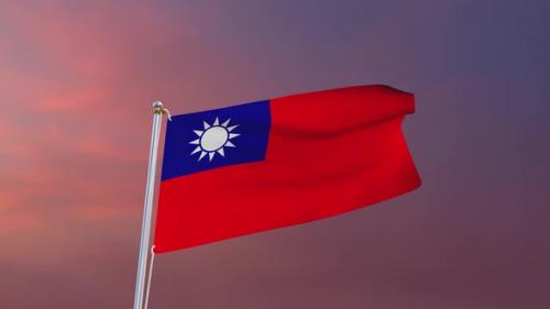 Videohive - Flag Of Taiwan Waving - 37487114 - 37487114