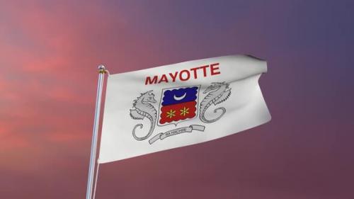 Videohive - Flag Of Mayotte Waving - 37487117 - 37487117