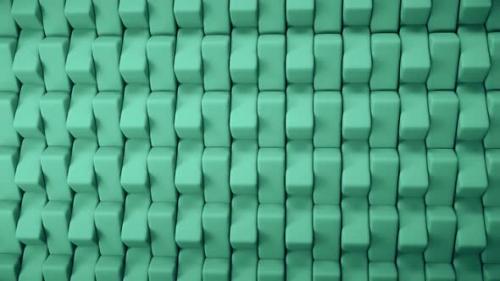 Videohive - Rotating Cyan Bricks Wall Background - 37492662 - 37492662