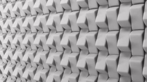 Videohive - 3D Rotating White Bricks Wall Background - 37492665 - 37492665