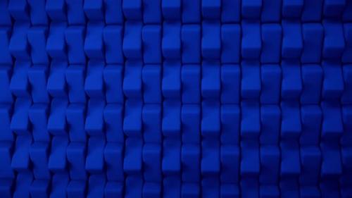 Videohive - Rotating Blue Bricks Wall Background - 37492671 - 37492671