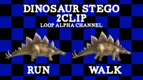 Videohive - Dinosaur Stego 2 Clip - 37517029 - 37517029