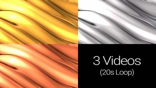 Videohive - Bright Metal Fabric Wave Surface Pack - 37520357 - 37520357