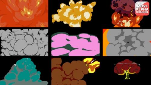 Videohive - Cartoon Explosion Transitions Pack | Motion Graphics - 37520435 - 37520435