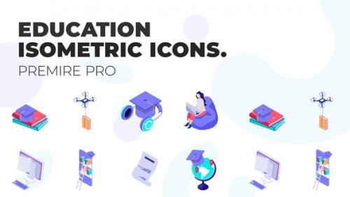 Videohive - Education - MOGRT Isometric Icons - 37500664 - 37500664