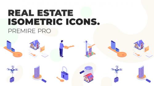 Videohive - Real Estate - MOGRT Isometric Icons - 37500687 - 37500687