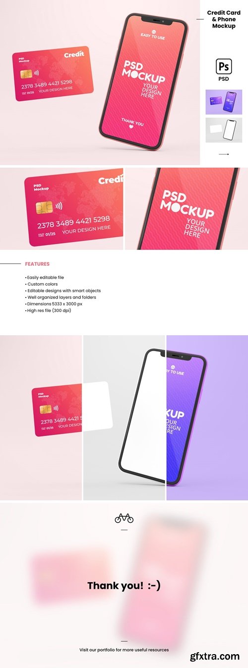 Credit Card & Phone Mockup