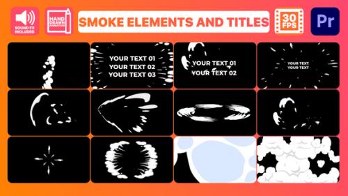 Videohive - 2D Smoke Elements And Titles for Premiere Pro - 37472484 - 37472484