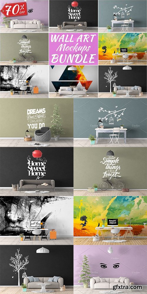 Wall Art Mockups BUNDLE V4