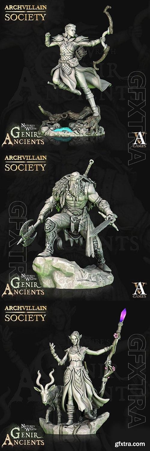 3D Print Models Archvillain Games - Archvillain Society Vol. X + Presupported