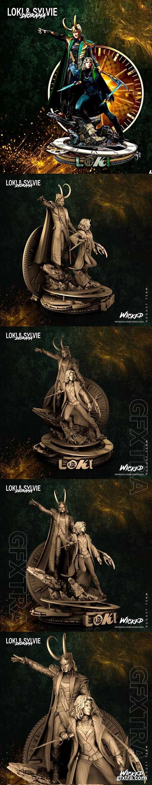 3D Print Models Wicked - Base Diorama Loki & Sylvie