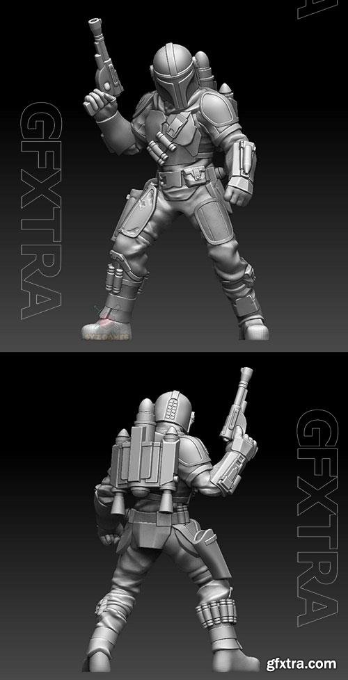 3D Print Models The Mandalorian (with upgraded Beskar armor)+Miniature