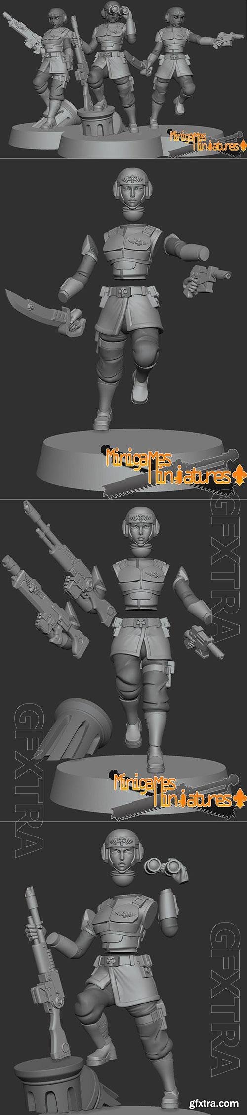 3D Print Models Minigames Miniatures - Imperial Guardsman Anime