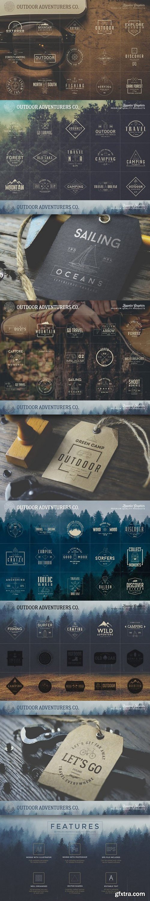 150 Outdoor Adventurers Logos