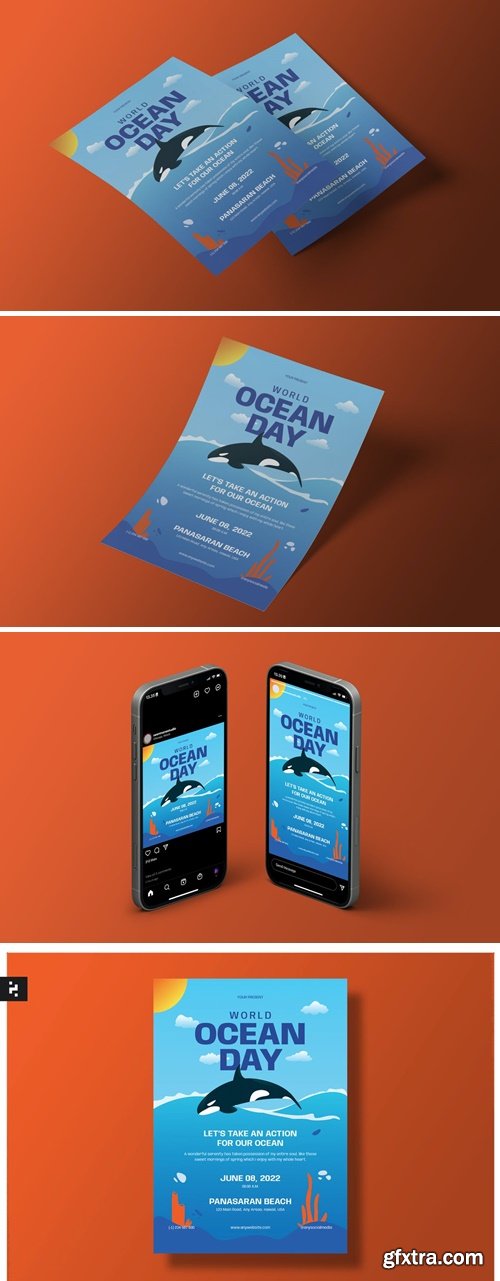 Ocean Day Flyer Template