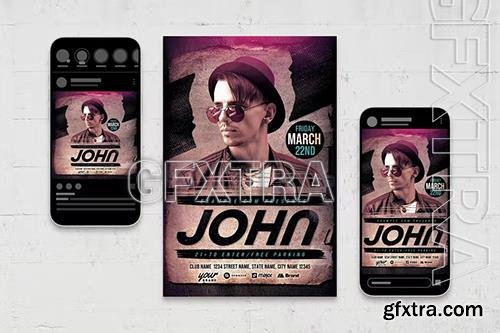 Rustic DJ Flyer Template 8LFP73P