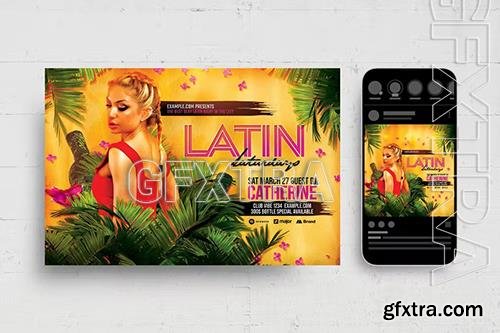 Tropical Latin Flyer Template BP5XZNX