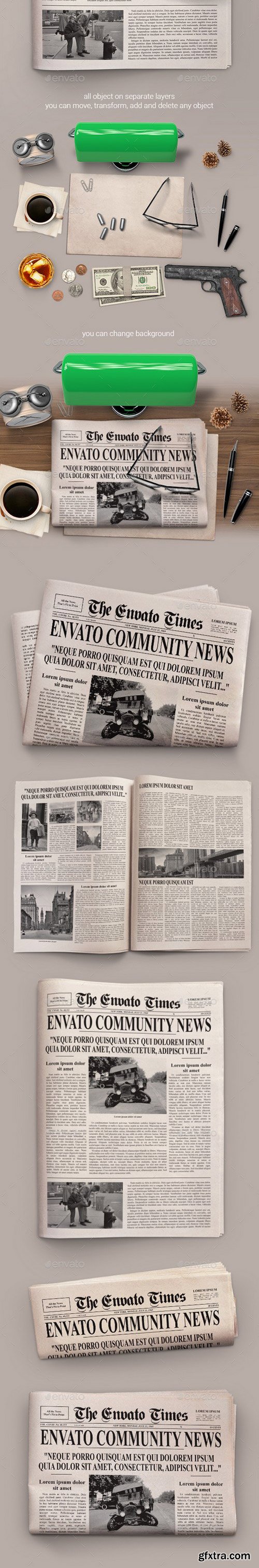 Graphicriver - Old Newspaper Mockup 19389613