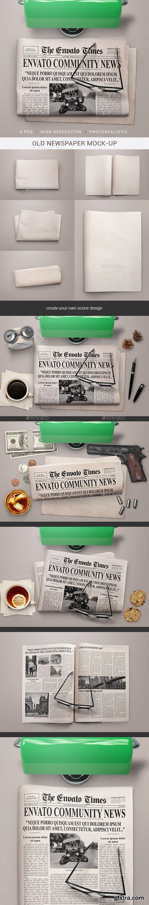 Graphicriver - Old Newspaper Mockup 19389613