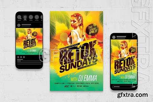 Summer Club Flyer Template QV23GKL