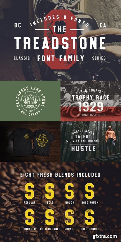 Treadstone - 8 Font Family