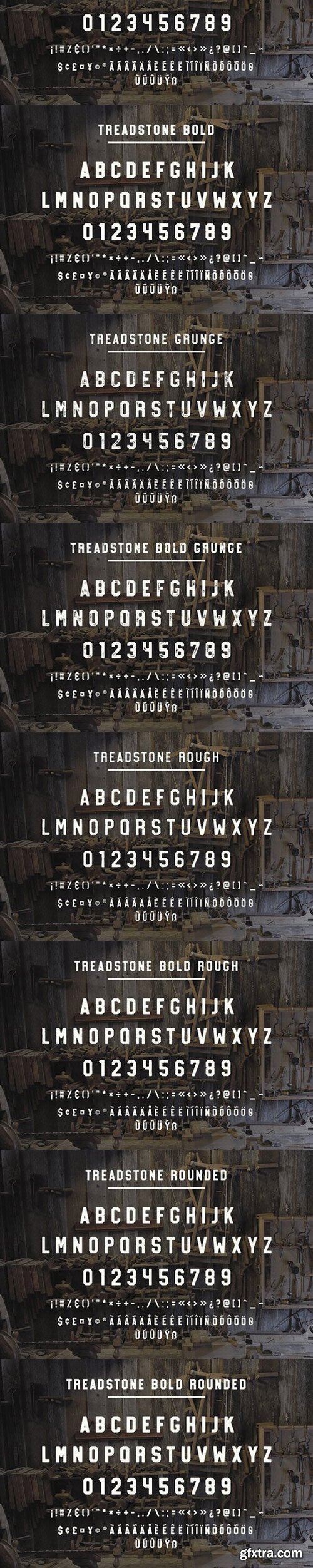 Treadstone - 8 Font Family