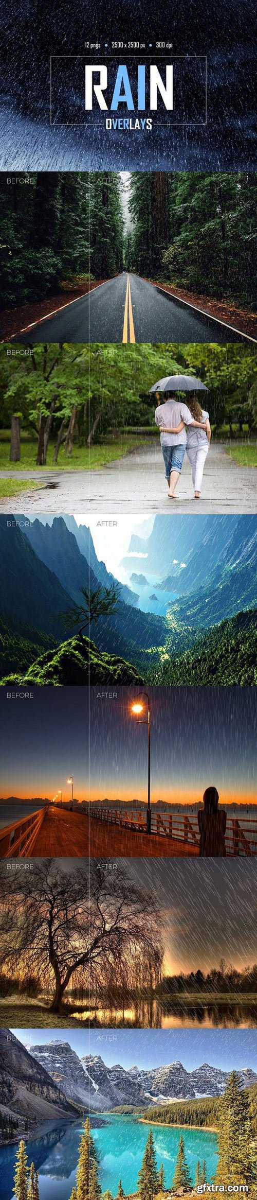 12 Rain Overlays