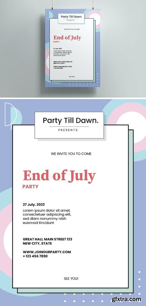 Color Party Poster Template