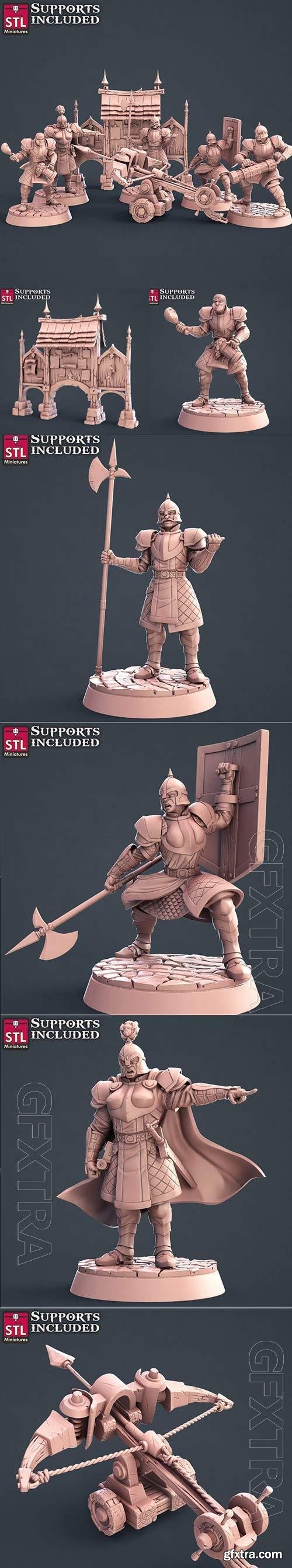 3D Print Models STL Miniatures - City Guards Set