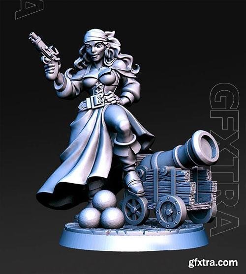 3D Print Models Shelly - Female Pirate