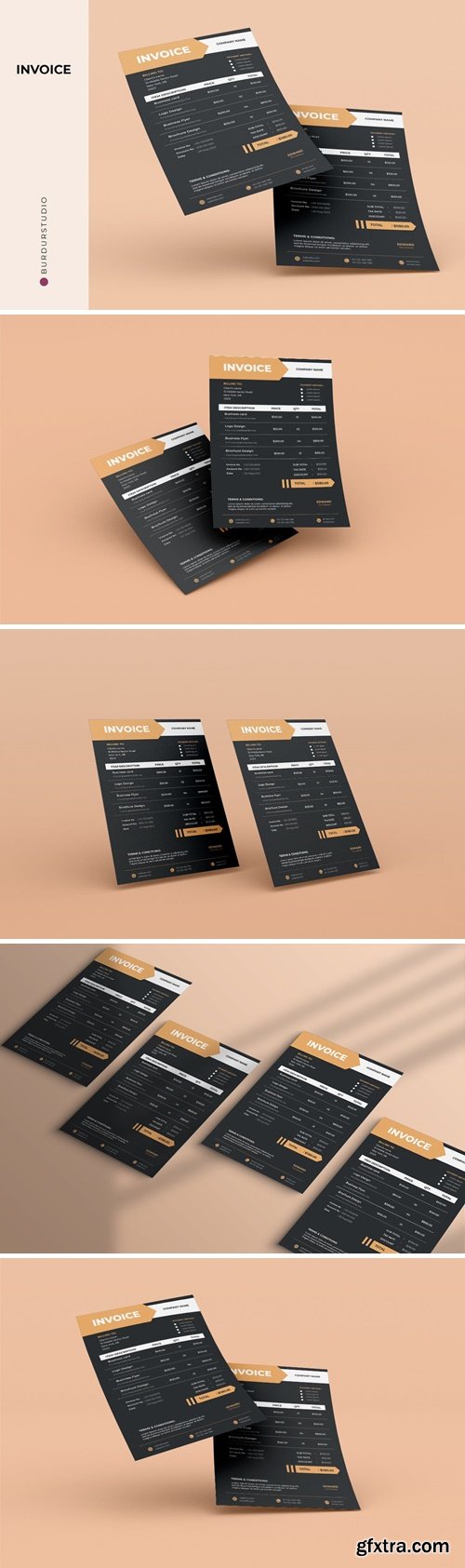 Elegant Dark Invoice