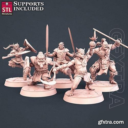 3D Print Models Warriors Set