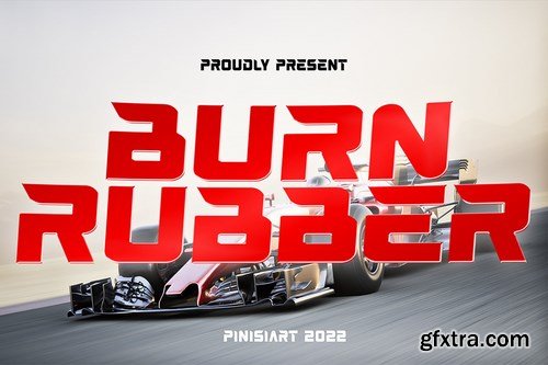 BURN RUBBER - Speed Display Font