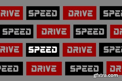 BURN RUBBER - Speed Display Font