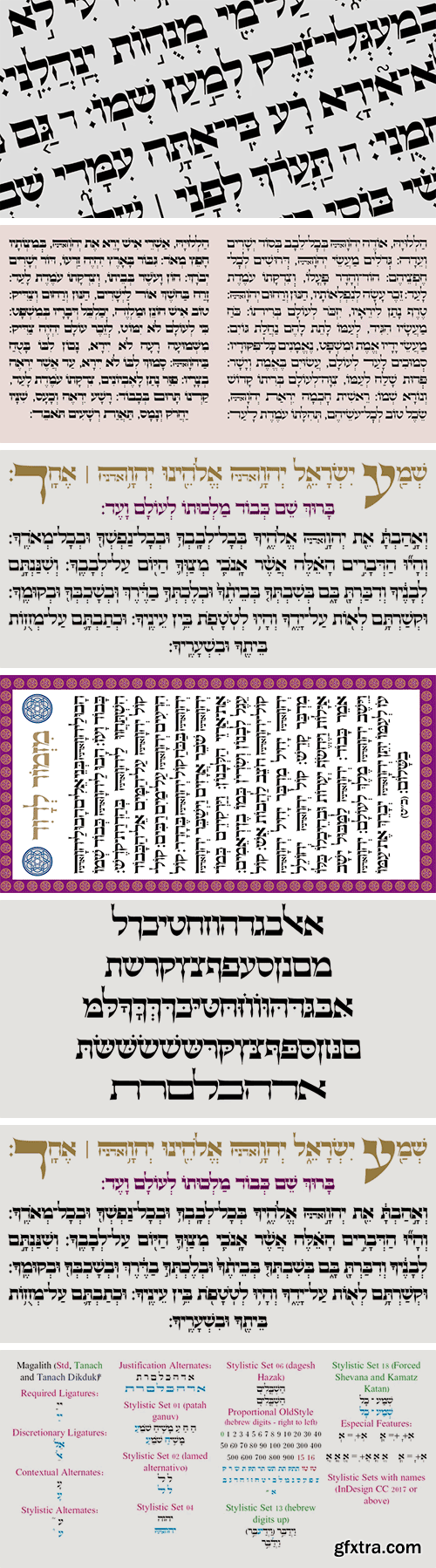 Hebrew Caligraphic Stam Font