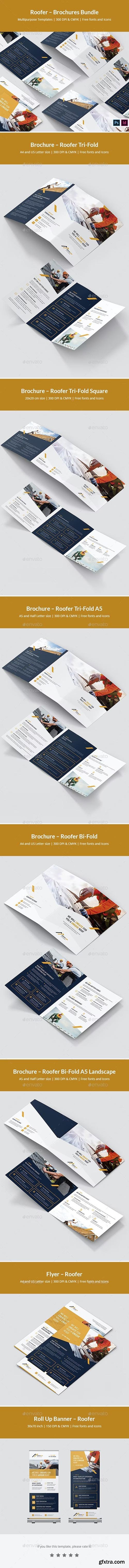 GraphicRiver - Roofer – Brochures Bundle Print Templates 7 in 1 28985916